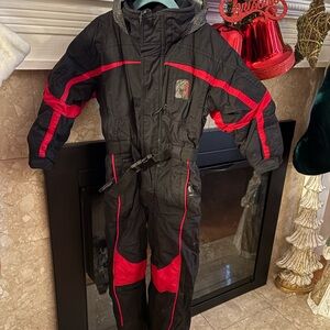 Spyder Black and Red Kids Snowsuit